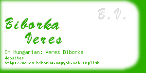 biborka veres business card