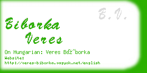 biborka veres business card